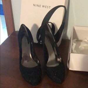 Black Nine West heels.  Barely worn.